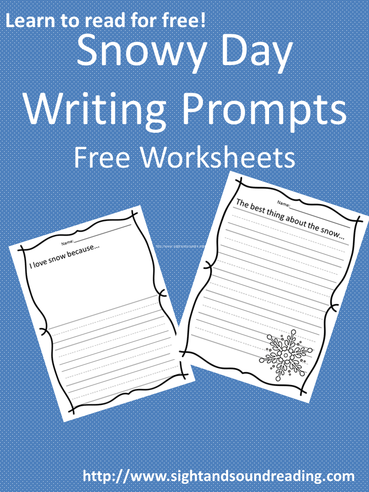 Free Worksheet! Snowy Day Writing Prompt