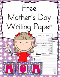 Mothers Day Writing Paper for Kindergarten | Mrs. Karle's Sight and ...