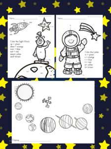 Outer Space Coloring Pages | Mrs. Karle's Sight and Sound Reading