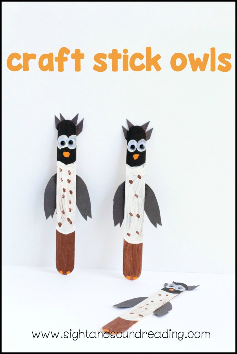 Craft Stick Owls | Mrs. Karle's Sight and Sound Reading