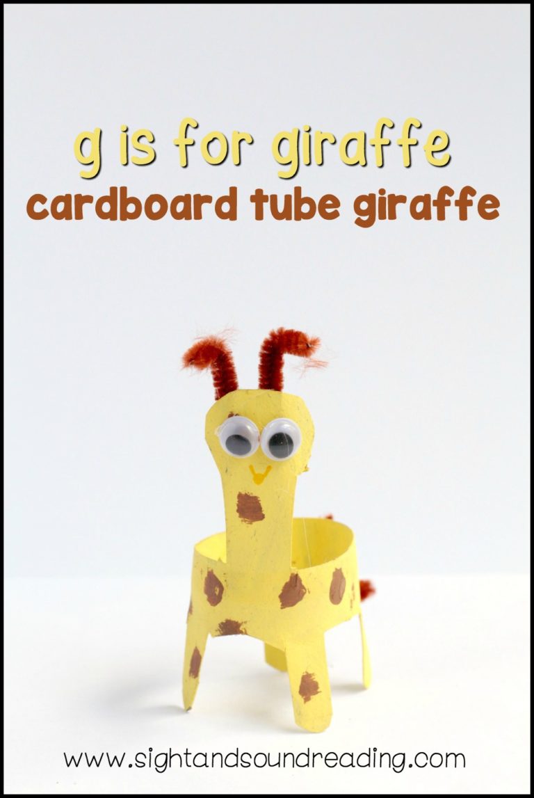 Letter G Craft: Cardboard Tube Giraffe 