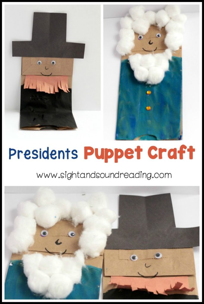 Paper Bag President Puppet Craft Mrs Karles Sight And Sound Reading