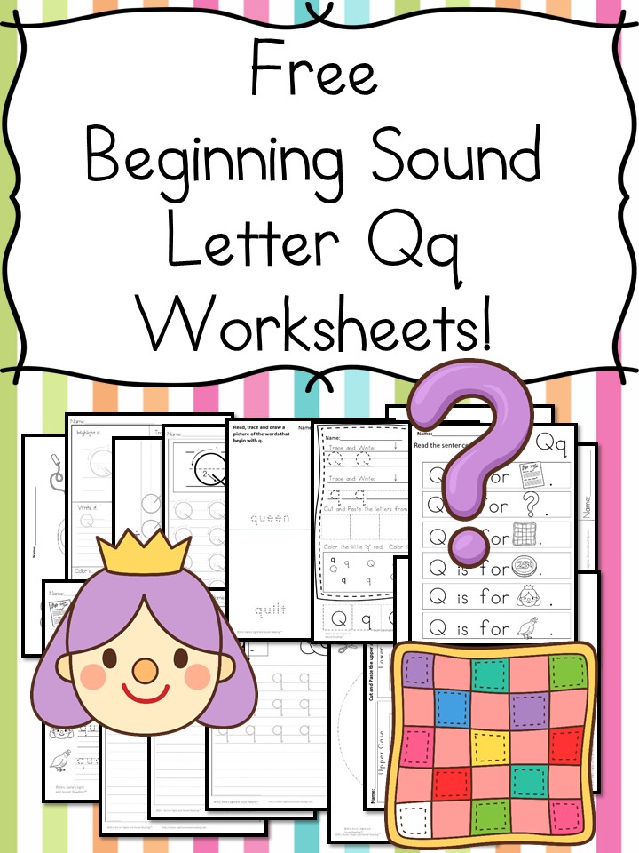 18 Free Beginning Sound Letter Q Worksheets Easy Download Mrs Karle s Sight And Sound Reading