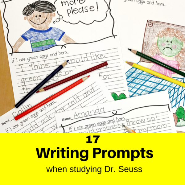 Free Writing Prompt for Dr. Seuss Book Mrs. Karle's Sight and Sound