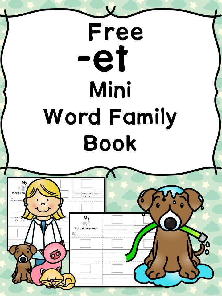 2 Free CVC ET Family Worksheets Make A Minibook Mrs Karle s Sight 