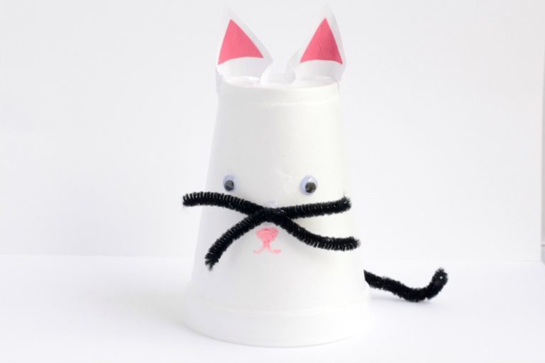 Letter C Craft: Styrofoam Cup Cat | Mrs. Karle's Sight and Sound Reading