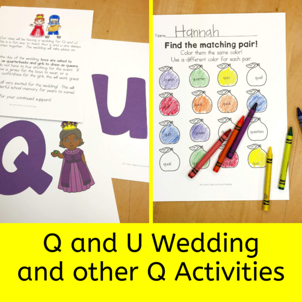 Q and U Wedding printables, vows and ideas Mrs. Karle's Sight and