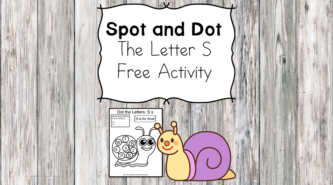 Spot And Dot Letter S Worksheet