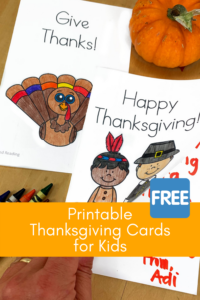 Printable Thanksgiving Cards | Mrs. Karle's Sight and Sound Reading