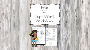 we sight word worksheet